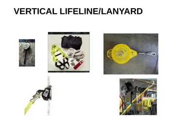 Slide 72: VERTICAL LIFELINE/LANYARD