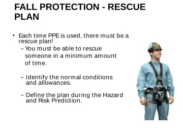 Slide 81: FALL PROTECTION - RESCUE PLAN