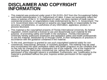 Slide 85: DISCLAIMER AND COPYRIGHT INFORMATION