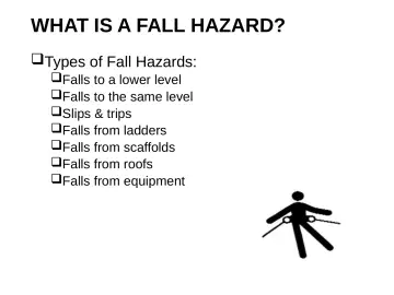 Slide 87: WHAT IS A FALL HAZARD?
