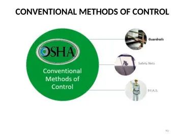 Slide 93: CONVENTIONAL METHODS OF CONTROL