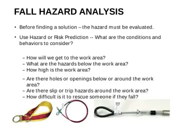 Slide 94: FALL HAZARD ANALYSIS