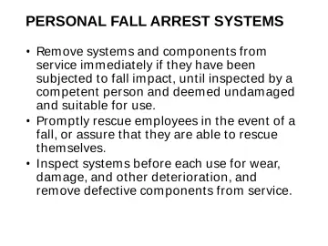 Slide 99: PERSONAL FALL ARREST SYSTEMS