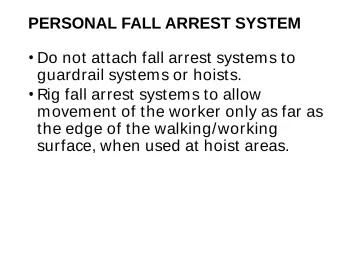 Slide 100: PERSONAL FALL ARREST SYSTEM