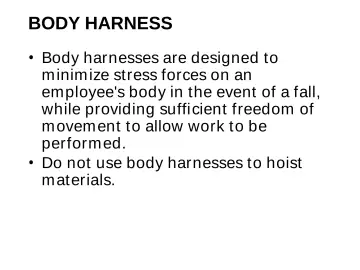 Slide 103: BODY HARNESS