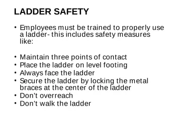 Slide 107: LADDER SAFETY
