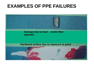 Slide 117: EXAMPLES OF PPE FAILURES