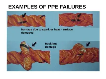 Slide 119: EXAMPLES OF PPE FAILURES