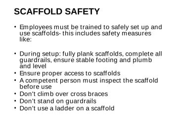 Slide 125: SCAFFOLD SAFETY