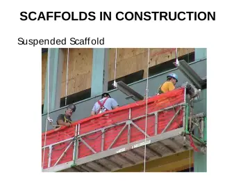 Slide 127: SCAFFOLDS IN CONSTRUCTION