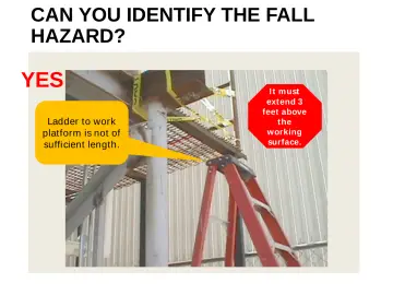 Slide 135: CAN YOU IDENTIFY THE FALL HAZARD?