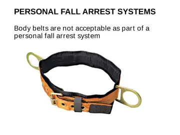 Slide 145: PERSONAL FALL ARREST SYSTEMS