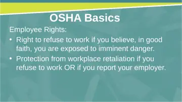 Slide 12: OSHA Basics