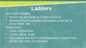 Slide 16: Ladders