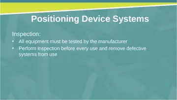 Slide 31: Positioning Device Systems