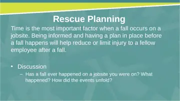 Slide 36: Rescue Planning