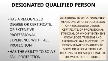 Slide 16: DESIGNATED QUALIFIED PERSON