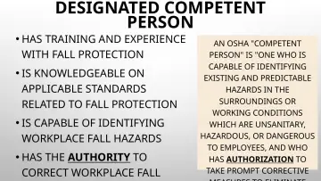 Slide 17: DESIGNATED COMPETENT PERSON