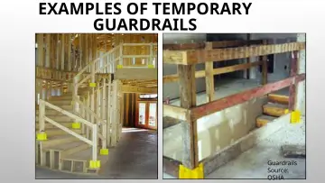 Slide 33: EXAMPLES OF TEMPORARY GUARDRAILS