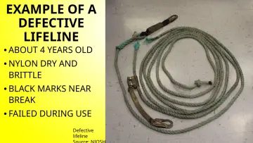 Slide 49: EXAMPLE OF A DEFECTIVE LIFELINE