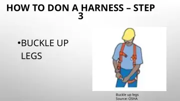 Slide 56: HOW TO DON A HARNESS – STEP