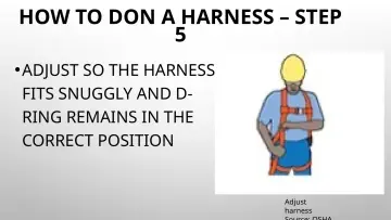 Slide 58: HOW TO DON A HARNESS – STEP