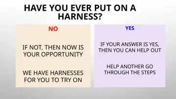 Slide 59: HAVE YOU EVER PUT ON A HARNESS?
