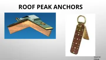 Slide 76: ROOF PEAK ANCHORS