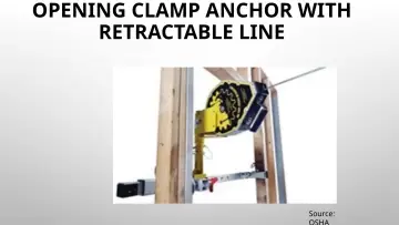 Slide 85: OPENING CLAMP ANCHOR WITH RETRACTABLE LINE