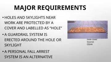 Slide 126: MAJOR REQUIREMENTS