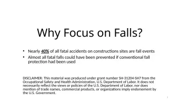 Slide 1: Why Focus on Falls?