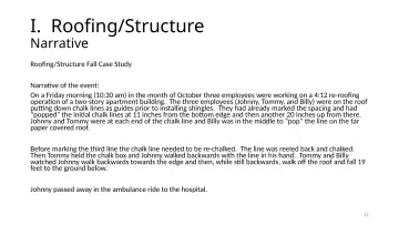 Slide 12: I. Roofing/Structure
