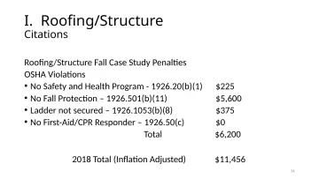 Slide 16: I. Roofing/Structure