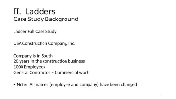 Slide 21: II. Ladders