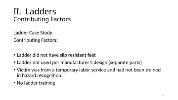 Slide 25: II. Ladders