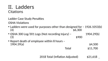 Slide 26: II. Ladders