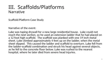 Slide 33: III. Scaffolds/Platforms