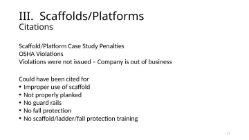 Slide 37: III. Scaffolds/Platforms