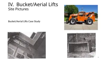 Slide 46: IV. Bucket/Aerial Lifts