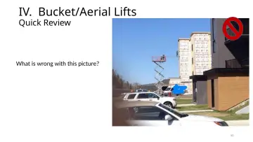 Slide 50: IV. Bucket/Aerial Lifts