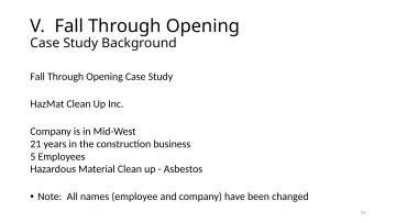 Slide 55: V. Fall Through Opening