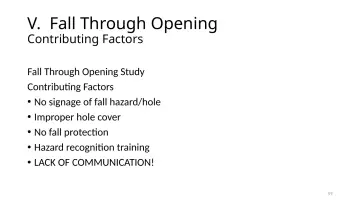 Slide 59: V. Fall Through Opening