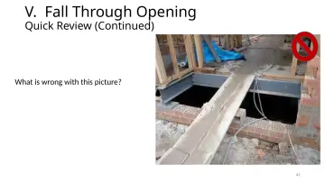 Slide 62: V. Fall Through Opening