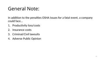 Slide 63: General Note: