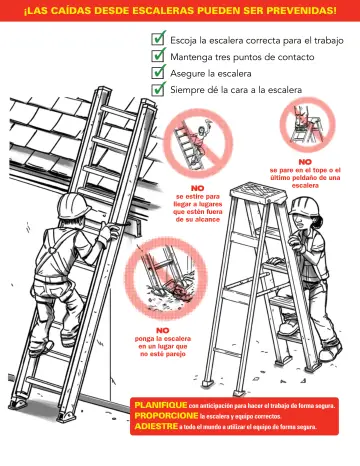 Page 3: ¡Las caídas desde escaleras pueden ser prevenidas!