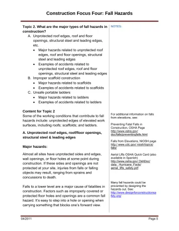 Page 11: Topic 2. What are the major types of fall hazards in construction?