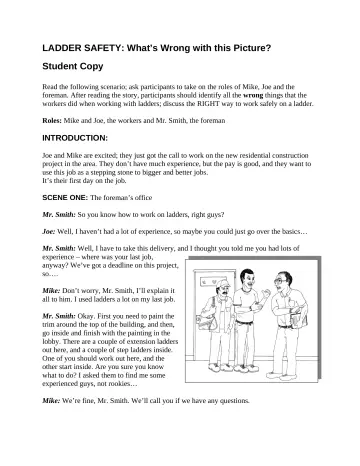 Page 35: LADDER SAFETY: What’s Wrong with this Picture?