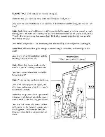 Page 36: SCENE TWO: Mike and Joe are outside setting up.