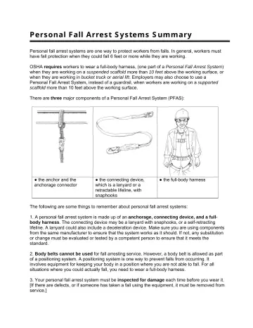 Page 45: Personal Fall Arrest Systems Summary