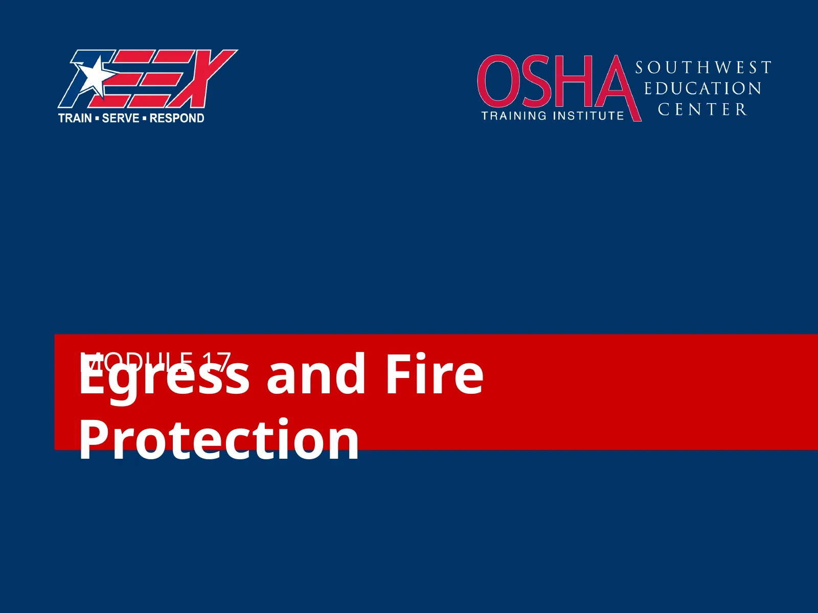 Egress and Fire Protection, slide 1: Egress and Fire Protection